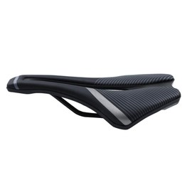 VOANZO Bicycle Saddle Cushioning Robust Bicycle Seat Universal for MTB Road Bike Mountain Bike Saddle 245 x 143 mm (Black + Grey)