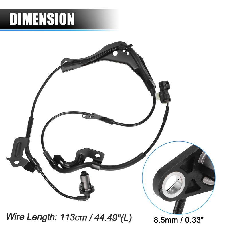 X AUTOHAUX 1 Pcs Front Right ABS Wheel Speed Sensor