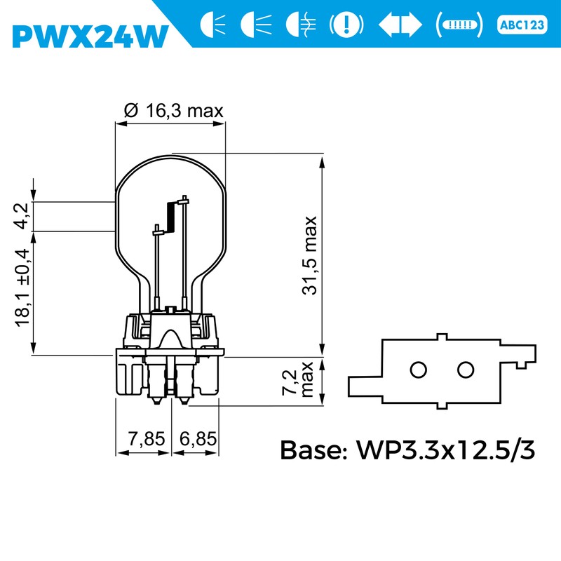 SPW24W12V 24W PW24W High Performance and Maximum Visility, Provide Drivers