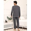 Ekouaer Mens Pyjamas Set Cotton Loungewear Drawstring Sleepwear Set with