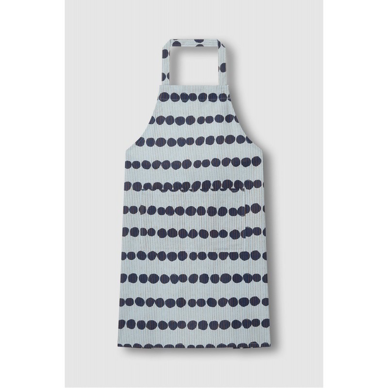 JAJU [JAJU] Drawing Dot Cotton Apron_90_Blue