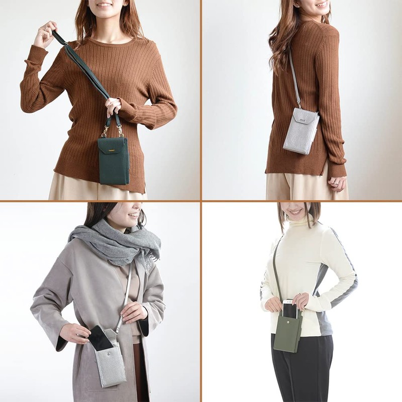 Balcos Smartphone Pochette Women's Leather Stylish Gift Onesize, BORDEAUX