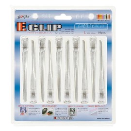 五力工業 Eクリップ Lサイズ クリア 10本