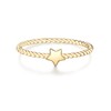 GLANZSTÜCKE MÜNCHEN Women's Ring Star Sterling Silver Yellow Gold-Plated -