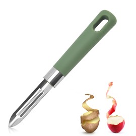 Effizienter Edelstahl Teilmattiert Potato Peeler Profi Sparschäler – Universeller Multifunktionsschäler Edelstahl und Kartoffelschäler mit Edelstahlklinge, geeignet für Gemüse, Obst und Spargel