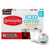 Community Coffee Vanilla Sweet Cream, 10 Keurig Iced Coffee Pods,