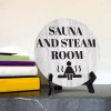 Signs ByLITA Sauna and Steam Room Circle Table Sign with