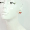 Fashion Jewelry E0781 Gold Tone Based Orange Color Mini Heart