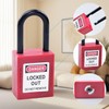 Flylin 10 Sets Safety Lockout Padlock, 38mm Red Lockout with