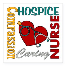 CafePress Hospice Nurse Square Car Magnet 3 X 3 Square Car Magnet, Magnetic Bumper Display