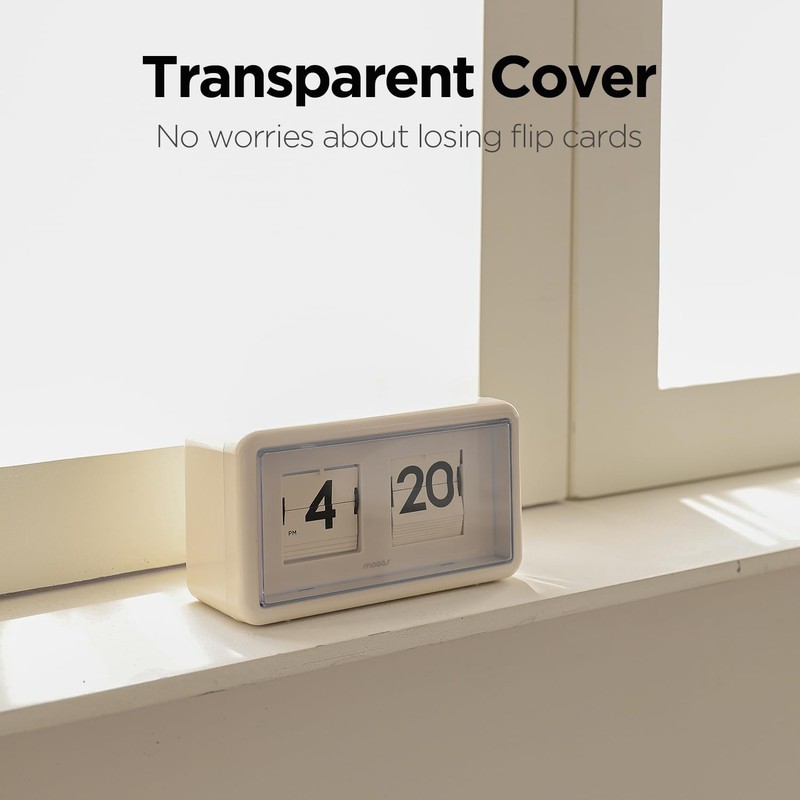 mooas Newtro Flip Clock (Cream)