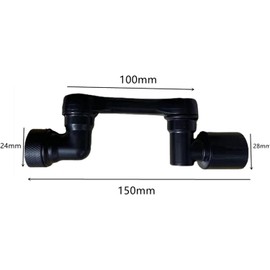 Extensor de rotación grifo universal, aireador negro, filtro antisalpicaduras, cocina, grifos lavabo, boquilla burbujeadora, brazo robótico(1pcs)