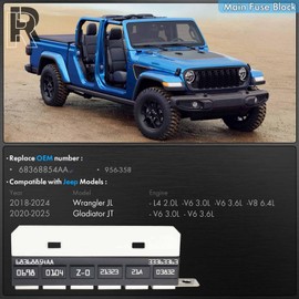68368854AA Z Case Fuse Array Fit for Jeep Gladiator JT 2020-2025 for Jeep Wrangler JL 2018-2023 Main Fuse Block Box Replace# 956-358 956358