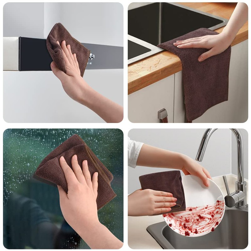 SINLAND Absorbent Microfiber Dish Cloth Kitchen No Streak Cleaning Cloth