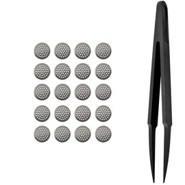 Girftu Earbuds Dust-Proof Steel Mesh with Glue Stainless In-Ear Earphones Replace Clean Net Filter Dust Headphones Shell Steel (5.0 mm x 10 Pairs)