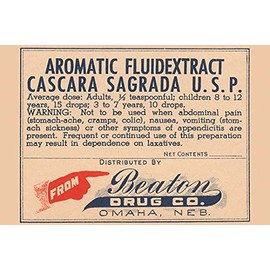 Aromatic Fluid Extract Cascara Sagrada U.S.P. (20x30 Paper Poster)