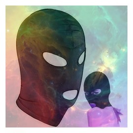 Large Size Head Mask for Training Games, Adventure Role-Playing Hood for Men and Women (Show Eyes and Mouth) (Black)