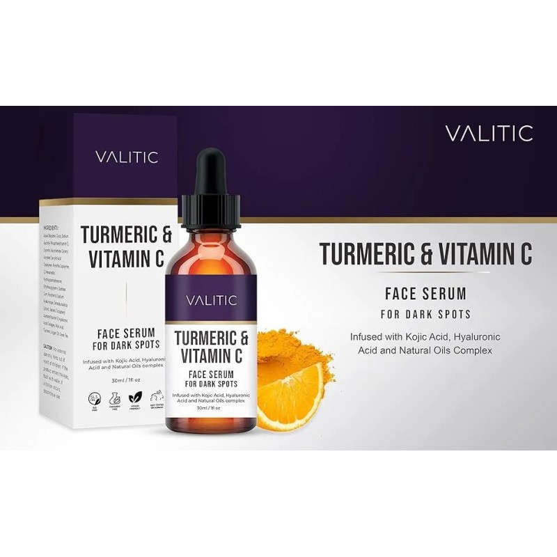 Valitic Suero De Crcuma Y Vitamina C Para Manchas Oscuras