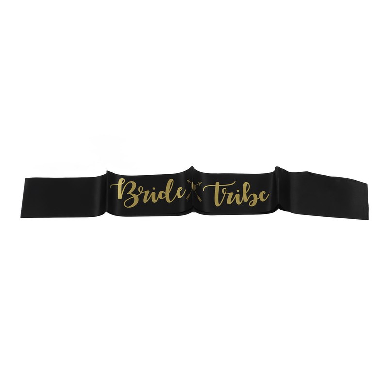 8Pcs Bride Bridesmaid Sash Gold Letters Hypoallergenic Material Wedding Bride