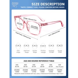 CCVOO Reading Glasses for Women/Men, Eyeglasses, Blue Light Readers for Women/Men, Computer Eye Glasses, Cheaters
