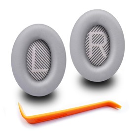 QC35 Ear Pads - Replacement Earpads Specifically Designed for Bose QuietComfort 35 II and QC35 Headphones & More (Light Grey)