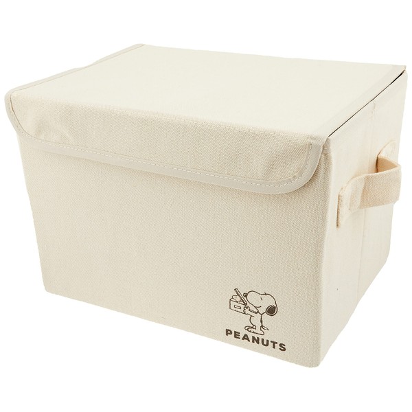 Tees Factory Snoopy SN-5542519BE Folding Storage Box with Lid, Beige, H11.0 x 7.5 x 7.9 inches (28 x 19 x 20 cm)