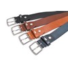 Lacoste LB82580 Men's Casual Belt, Cowhide Leather, dark brown