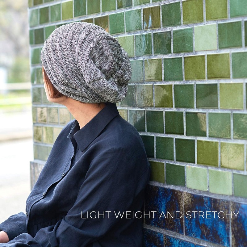 CHARM Slouch Knitted Cotton Chemo Hat - Summer Wide Hat