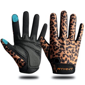 ZEROFIRE Full Finger Workout Gloves for Women - Weight Lifting Gloves with Full Palm Protection & Extra Grip for Gym,Weightlifting,Exercise,Cycling.Leopard-Medium