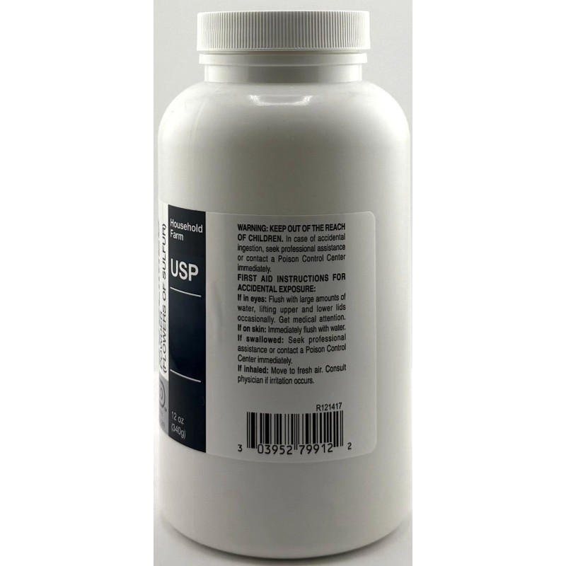 HUMCO SULFUR SUBLIMED POWDER 12OZ (FLOWERS OF SULFUR)