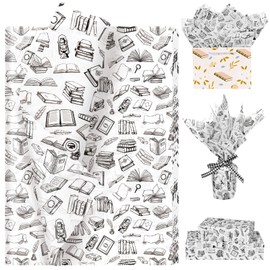100 Sheets Vintage Books Tissue Paper for Gift Bags Literary Gift Wrap with Vintage Novel Designs for Book Lovers, Readers, and Bookstores, 20"×14"