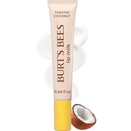 Burt’s Bees Lip Milk, Daily Lip Moisturizer, Toasted Coconut, Vitamin Enriched Moisturizing Lip Balm with Almond Milk and Jojoba Oil, Hydrating for Softer Lips, 1 Tube, 0.34 Fl Oz