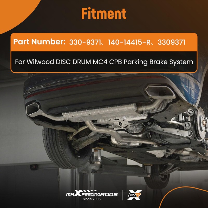 maXpeedingrods 330-9371 Parking Brake Cable Kit for Wilwood DISC/DRUM/MC4/CPB Parking
