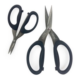 Tonic Studios Tim Holtz - Left Handed Scissor Bundle - Includes 7-Inch Titanium Snips & 5-Inch Mini Snips with Non-Stick Coating and Micro-Serrated Blades