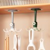 Kitchen Utensil Hanger with 6 Hooks, 360° Rotatable Hooks Wall