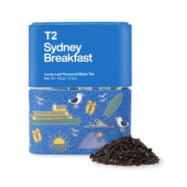 T2 Tea Sydney Breakfast Black Tea, Loose Leaf Black Tea in T2 Icon Tin, 100 g