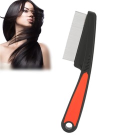 Peine de Línea, Peine de Dientes Finos de Acero Inoxidable, Peine para Piojos, Peine Profesional para Eliminar Piojos y Liendres