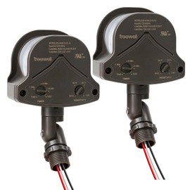 TREEWELL 2 Pack 240-Degree Replacement Motion Detector, Adjustable Time & Detection Sensitivity Up to 60 Feet Range, 3 Working Modes Pir Motion Sensor for Security Floodlight, Brown, UL Listed