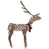 Northlight 47" LED Lighted Standing Rattan Reindeer Outdoor Christmas Decoration