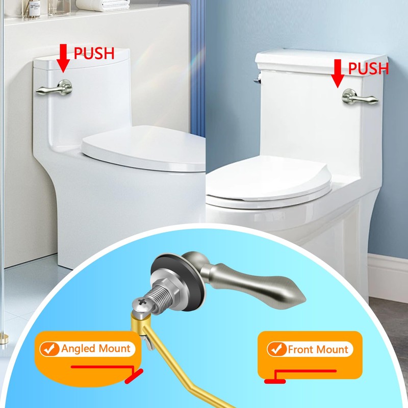 Boltigen Toilet Lever Replacement Kit, Front Mount Toilet Lever Tank