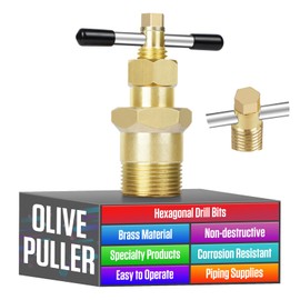 Olive Puller Olive Remover Tool - BELEY 15mm & 22mm Olive Puller Hexagonal Plumbing Solid Brass Copper Pipes Fitting Not Damage Brass Nut
