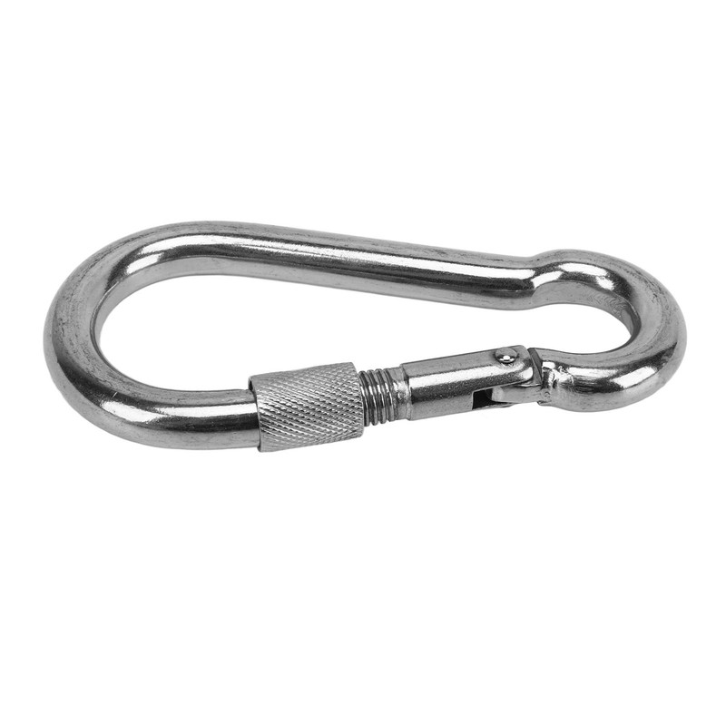2pcs Stainless Steel Locking Clip Outdoor Camping Locking Buckle for