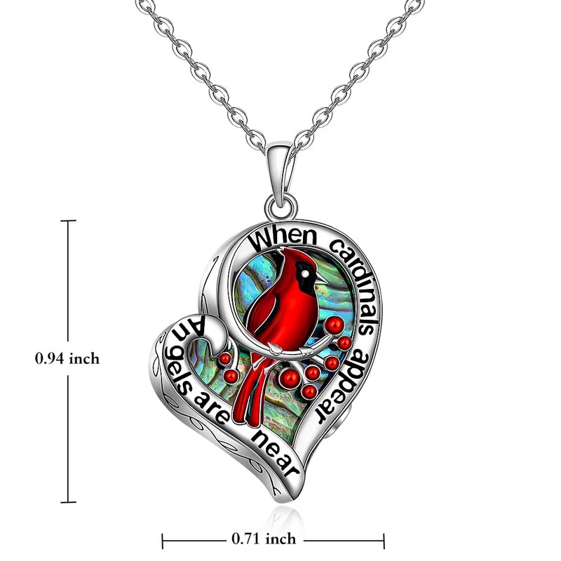 Cardinal Urn Necklace for Ashes - When Cardinals Appear Angels