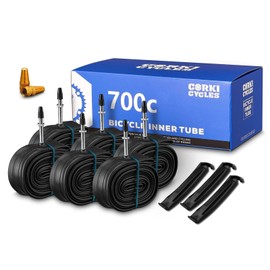 Corki Cycles Road Bike Tubes 700 x 28C 30C 32C Presta Valve 48mm 6 Pack