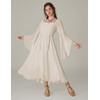Scarlet Darkness Women Renaissance Costume Bell Sleeve Off Shoulder Maxi