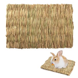 Grass mat for rabbits, small animal grass mats, rabbit grass mat, pet grass mat, natural woven grass mat, bunny chew toys, woven bed mat for hamsters, rabbits, guinea pigs, hedgehogs