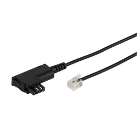 Vivanco Connecting Cable for Modem/Answering Machine 2-Stranded TAE-N Male to RJ 11 Male Black