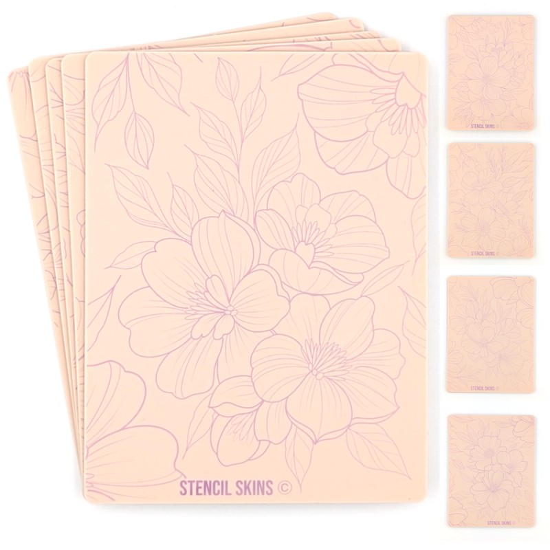 Pre-Printed Tattoo Practice Skins with Stencils | 3mm Fake Skins