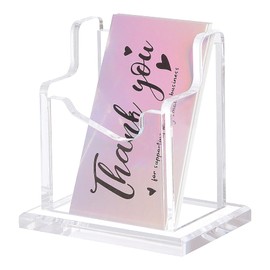 Acrylic Brochure Holder Business Card Literature Holder Clear Flyer Magazine Pamphlet Display Stand Booklet Desk Mount Trifold Holder Countertop Organizer for Office School Store Exhibition (1 Tier 1 Slot)