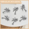 WBNYX Silver Palm Tree Cabinet Knobs - 6 Pcs Coconut